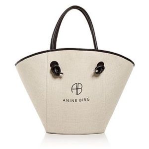 ANINE BING Linen Taylin Tote Beige